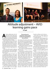 Sean McComb and Claire Brown the Associate Director at Victoria University Attitude adjustment – AVID learning gains pace ET Staff