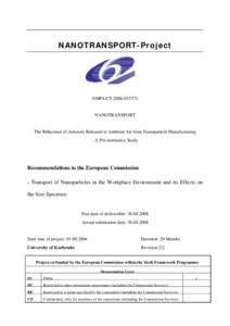 NANOTRANSPORT-Project  NMP4-CT[removed]NANOTRANSPORT