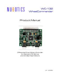 WC-132 WheelCommander Product Manual  Differential Drive Motion Controller