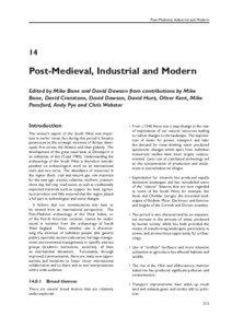 Post-Medieval, Industrial and Modern  14