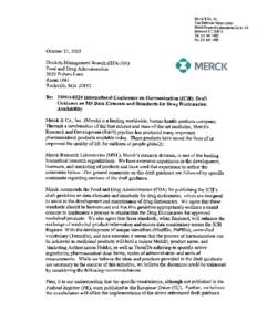 Merck& Co..Inc. TwoBethesda MetroCenter MerckResearch laboratories Suite700