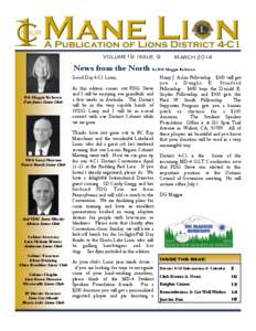 Volume19, Issue 9  March 2014 News from the North by DG Maggie Robeson Good Day 4-C1 Lions,