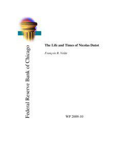 Federal Reserve Bank of Chicago  The Life and Times of Nicolas Dutot