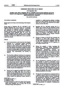 Commission Regulation (EU) Noof 19 September 2012 amending Annex XVII to Regulation (EC) Noof the European Parliament and of the Council on the Registration, Evaluation, Authorisation and Restriction
