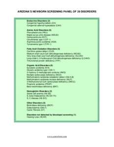 Medical genetics / Newborn screening / Propionic acidemia / Methylmalonic acidemia / Isovaleric acidemia / Fatty-acid metabolism disorder / 3-Methylcrotonyl-CoA carboxylase deficiency / Long-chain 3-hydroxyacyl-coenzyme A dehydrogenase deficiency / Maple syrup urine disease / Health / Rare diseases / Genetic genealogy