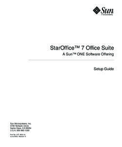 Setup Guide StarOffice[tm]  7