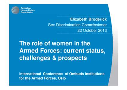 Microsoft PowerPoint - Final The 5th International Conference of Ombuds Institutions for the Armed Forces 2013