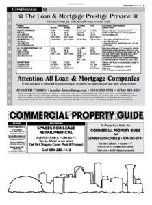 www.neworleanscitybusiness.com New Orleans CityBusiness July 25-31, 2014 The Loan & Mortgage Prestige Preview  L