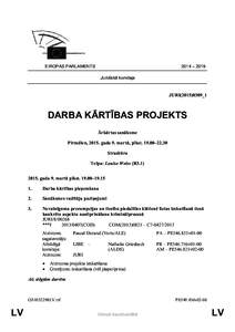 EIROPAS PARLAMENTS  2014 – 2019 Juridiskā komiteja  JURI(2015)0309_1