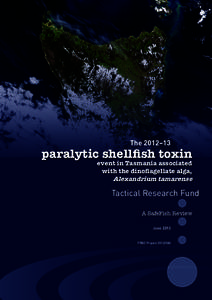 Biology / Algal bloom / Amnesic shellfish poisoning / Fisheries Research and Development Corporation / Shellfish / Alexandrium tamarense / Fishery / Mussel / Dinoflagellate / Seafood / Food and drink / Water