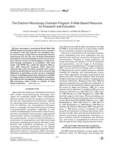 Journal of Structural Biology 125, 246–[removed]Article ID jsbi[removed], available online at http://www.idealibrary.com on The Electron Microscopy Outreach Program: A Web-Based Resource for Research and Education G