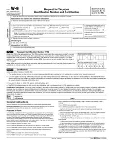 Form W-9 (Rev. December 2014)