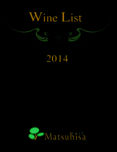 Table of Contents SAKE WINES BY THE GLASS CHAMPAGNE & SPARKLING WINE  page