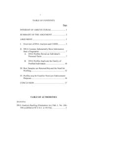 i  TABLE OF CONTENTS Page INTEREST OF AMICUS CURIAE ........................... 1 SUMMARY OF THE ARGUMENT ......................... 2