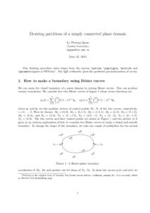 Drawing partitions of a simply connected plane domain Le Phuong Quan (Cantho University) [removed]  June 22, 2014