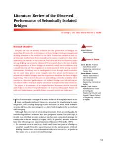 Literature Review of the Observed Performance of Seismically Isolated Bridges