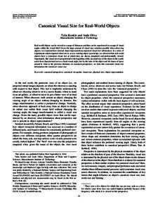 Journal of Experimental Psychology: Human Perception and Performance 2011, Vol. 37, No. 1, 23–37 © 2010 American Psychological Association/$12.00 DOI: a0020413