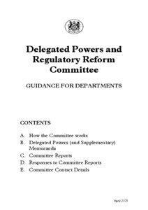 Delegated Powers and Regulatory Reform Committee