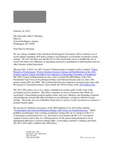 Interrogation techniques / Torture / Violence / American Psychological Association / Enhanced interrogation techniques / Medical torture / Detainee Treatment Act / Ethics / Human rights abuses / Law