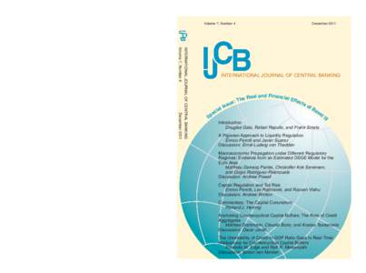 Federal Reserve / International Journal of Central Banking / Central bank / Javier Suárez / Dynamic stochastic general equilibrium / Federal Reserve System / Federal Reserve Board of Governors / Federal Reserve Bank / Bank of Canada / Macroeconomics / Banks / Economics