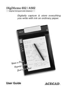 Digitally capture & store everything you write with ink on ordinary paper. User Guide  Federal Communications Commission (FCC) Radio