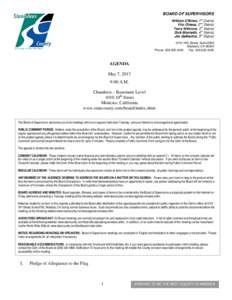 May 7, [removed]Board of Supervisors Agenda