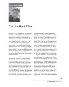 ALAN Review V37N3 - From the Guest Editor