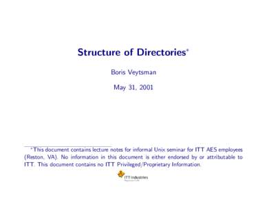 Software / Filesystem Hierarchy Standard / System administration / File system / Home directory / File / Unix directory structure / GoboLinux / Unix / Computing / System software