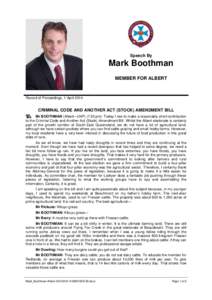 Speech By  Mark Boothman MEMBER FOR ALBERT  Record of Proceedings, 1 April 2014