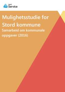 Mulighetsstudie for Stord kommune Samarbeid om kommunale oppgaver (2016)