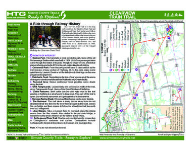 CLEARVIEW TRAIN TRAIL CREDITS: Huronia Trails and Greenways c 2012 and the Government of Ontario.  Simcoe County Trails - Ready to Explore!