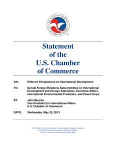 Statement of the U.S. Chamber of Commerce ON: