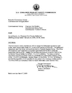 Consumer protection law / Hal Stratton / Government / Law / 92nd United States Congress / Consumer Product Safety Act / Consumer Product Safety Commission