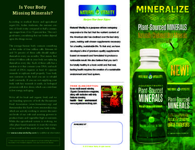 Chemistry / Science / Health sciences / Self-care / Dietary mineral / Nutrient / Food / Mineral / John D. Hamaker / Health / Nutrition / Food science