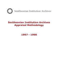 Smithsonian Institution Archives Appraisal Methodology