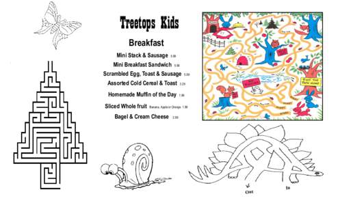 Treetops Kids Breakfast Mini Stack & Sausage 5.99