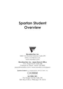 Spartan Student Overview WAVEFUNCTION  Wavefunction, Inc.