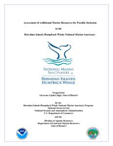 Assessment of Additional Marine Resources for Possible Inclusion