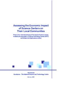 Assessing the Economic Impact of Science Centers on Their Local Communities (Part 1)