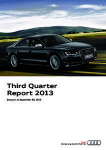 Third Quarter Report 2013 January 1 to September 30, 2013 Page 2 | Third Quarter Report 2013