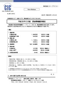 News Release No.263（16-01） 2016 年（平成 28 年）4 月 15 日 ※東商記者クラブ・日銀クラブで、資料投函させていただいております。  平成 28 年 3 月度