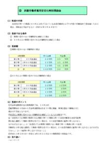 ⑫  派遣労働者雇用安定化特別奨励金 （1）制度の内容 派遣先が同一の業務に６カ月以上受け入れている派遣労働者を以下の内容の労働条件で直接雇い入れた