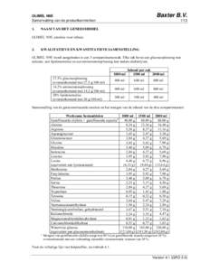 Baxter B.V.  OLIMEL N9E Samenvatting van de productkenmerken 1.