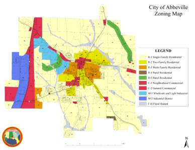 H State City of Abbeville Zoning Map