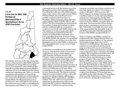 New Hampshire Commuting Patterns[removed]U.S. Census[removed]Lawrence MA-NH Primary Metropolitan