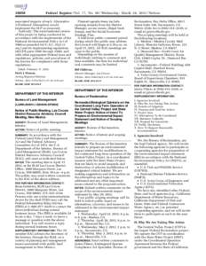 [removed]Federal Register / Vol. 77, No[removed]Wednesday, March 28, [removed]Notices associated impacts of each. Alternative 3 (Preferred Alternative) would