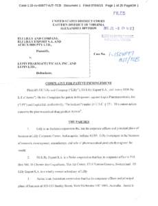 Case 1:15-cvAJT-TCB Document 1 FiledPage 1 of 25 PageID# 1  FILED UNITED STATES DISTRICT COURT  EASTERN DISTRICT OF VIRGINIA