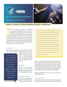 Ryan White HIV/AIDS Program, Part C: Capacity Development Grant Program—September 2014