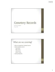 Cemetery	Records By	Pamela	Brigham 9	Apr	2016