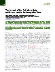 The Impact of the Gut Microbiota on Human Health: An Integrative View